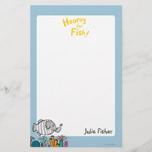 Papelería Escena linda de los pescados del elefante con el