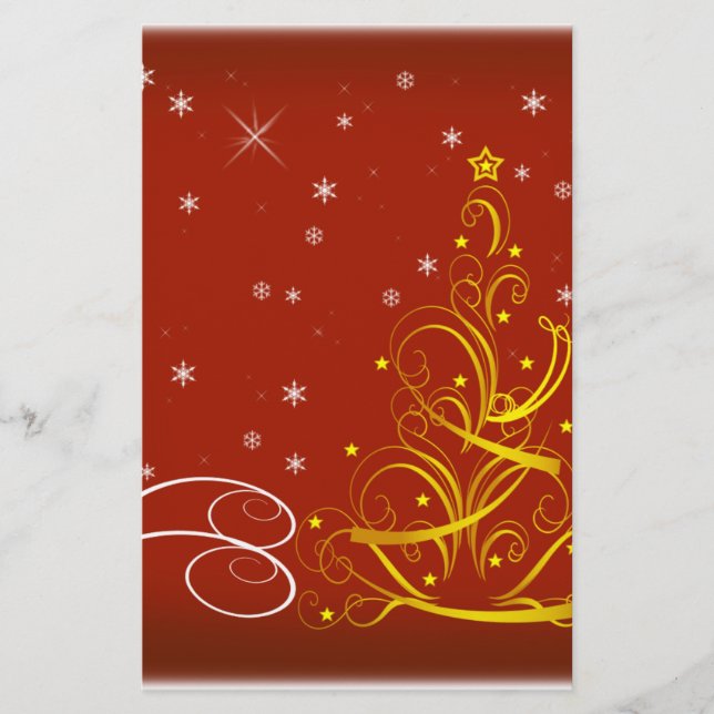Papelería Escenario de Navidades rojos (Anverso)