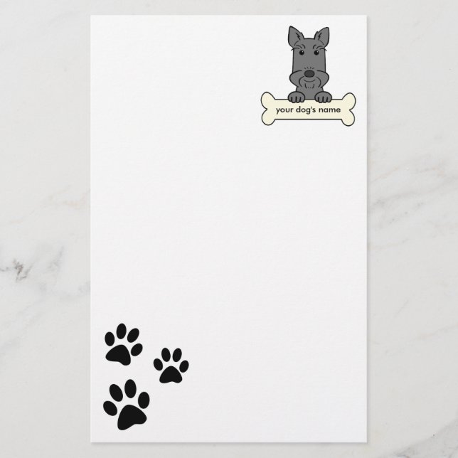 Papelería Escocés personalizado Terrier (Anverso)