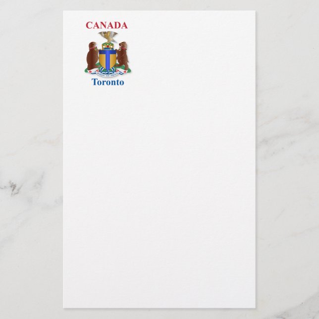 Papelería Escudo de armas de Toronto (Anverso)