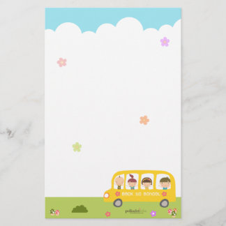 Papelería Escuela del autobús de nuevo a la escuela inmóvil