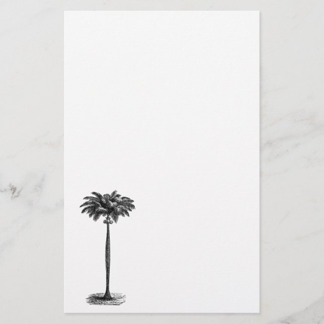 Papelería Espacio en blanco tropical de la plantilla de la (Anverso)