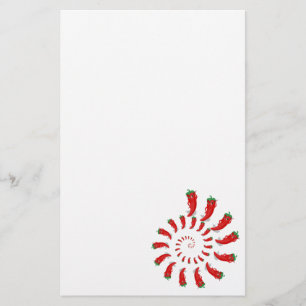 Papelería Espiral de diva de pimienta roja