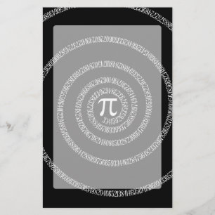 Papelería Espiral para Pi en el estilo negro