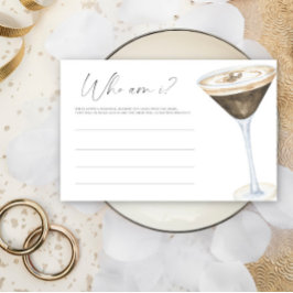 Papelería Espresso Martini Ducha de novia Quién soy yo juego