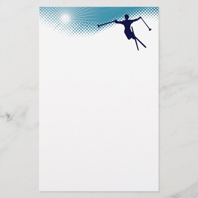 Papelería esquí alto cielo (Anverso)