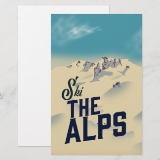 Papelería Esquí en los Alpes