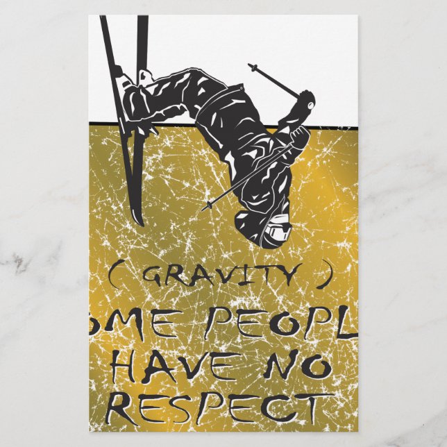 Papelería Esquiador de gravedad (Anverso)