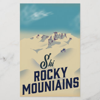 Papelería Esquiar Montañas Rocosas EE. UU.
