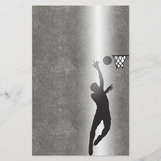 Papelería Estación de baloncesto Sport Silhouette (Anverso)