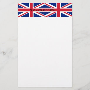 Papelería Estacionalidad con bandera del Reino Unido