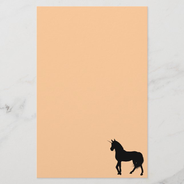 Papelería Estacionalidad de Silhouette de Unicorn (Anverso)