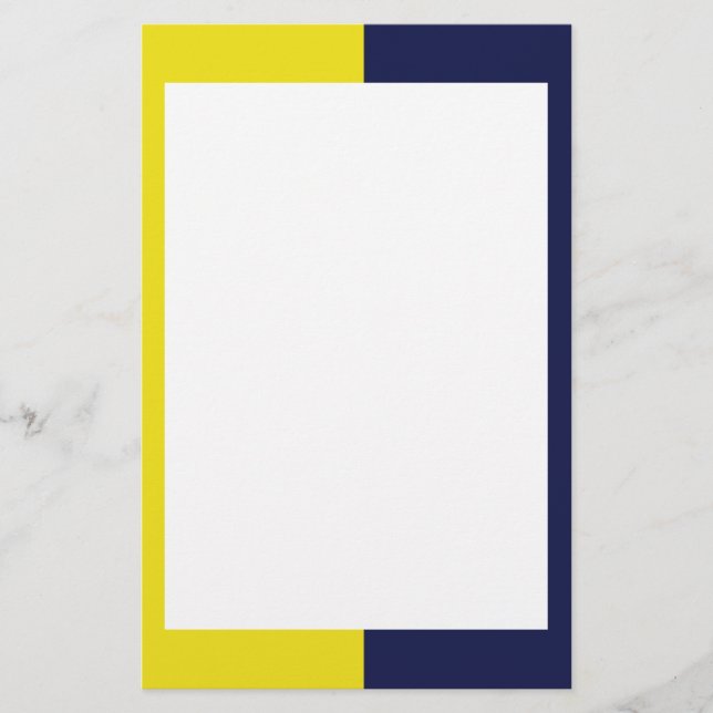 Papelería Estacionamiento amarillo y naval (Anverso)