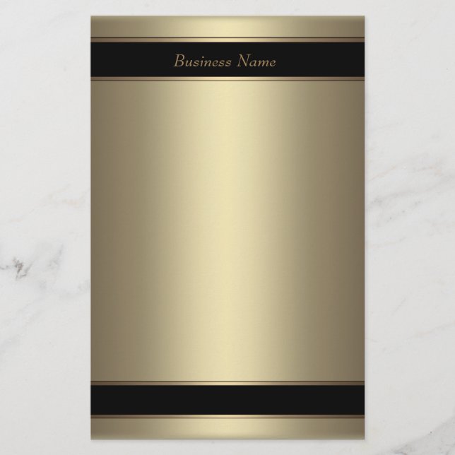 Papelería Estacionamiento Beige Metalizado Bronce negro (Anverso)