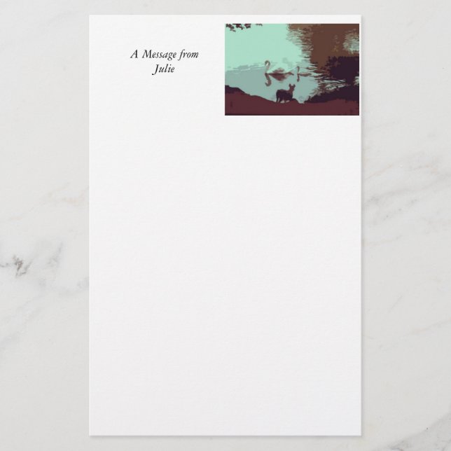 Papelería Estacionamiento - Cisnes y Perros (Anverso)