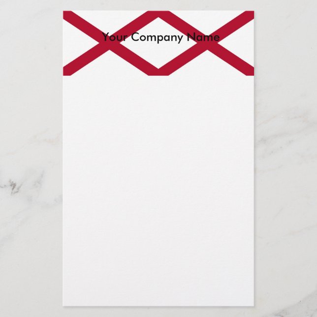 Papelería Estacionamiento con bandera de Alabama (Anverso)