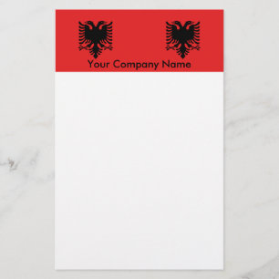 Papelería Estacionamiento con bandera de Albania