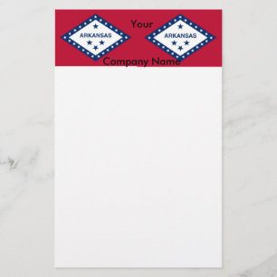 Papelería Estacionamiento con bandera de Arkansas