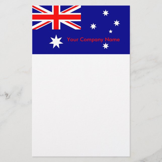 Papelería Estacionamiento con bandera de Australia (Anverso)