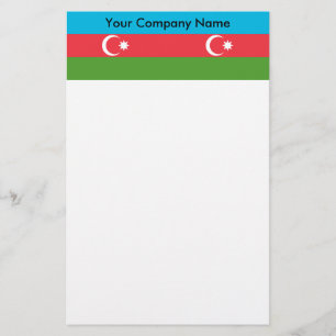 Papelería Estacionamiento con bandera de Azerbaiyán