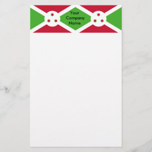 Papelería Estacionamiento con bandera de Burundi