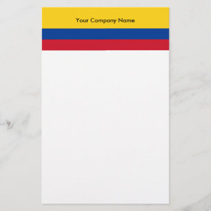 Papelería Estacionamiento con bandera de Colombia