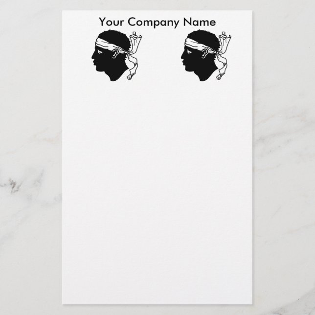 Papelería Estacionamiento con bandera de Córcega, Francia (Anverso)