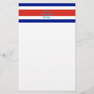 Papelería Estacionamiento con bandera de Costa Rica