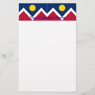 Papelería Estacionamiento con bandera de Denver, Colorado