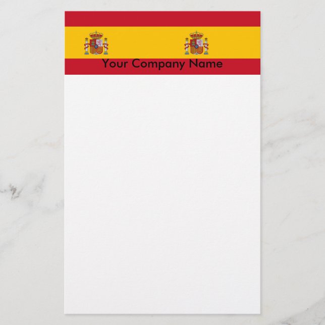 Papelería Estacionamiento con bandera de España (Anverso)