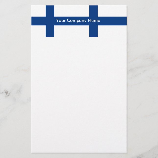 Papelería Estacionamiento con bandera de Finlandia (Anverso)