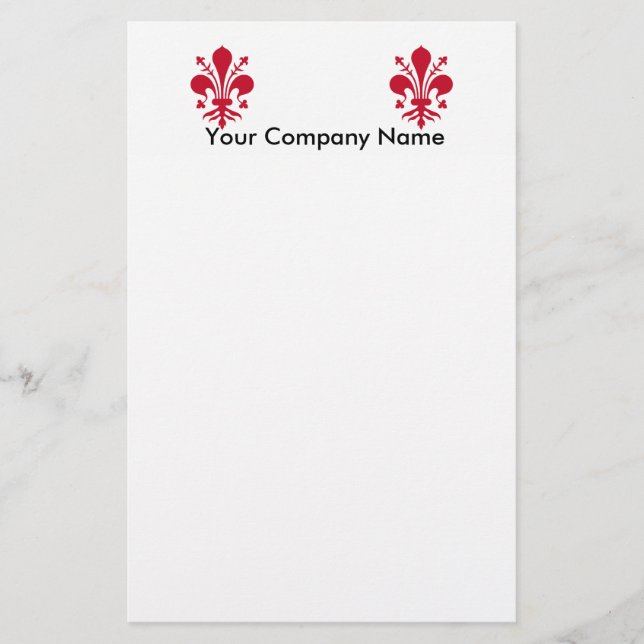 Papelería Estacionamiento con bandera de Florencia, Italia (Anverso)