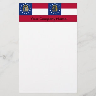 Papelería Estacionamiento con bandera de Georgia