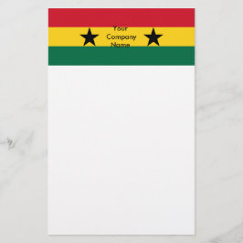 Papelería Estacionamiento con bandera de Ghana