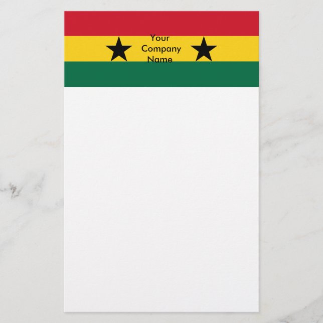 Papelería Estacionamiento con bandera de Ghana (Anverso)