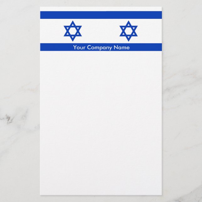 Papelería Estacionamiento con bandera de Israel (Anverso)