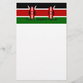 Papelería Estacionamiento con bandera de Kenia
