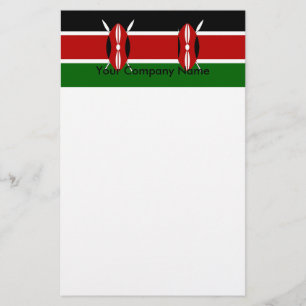 Papelería Estacionamiento con bandera de Kenia