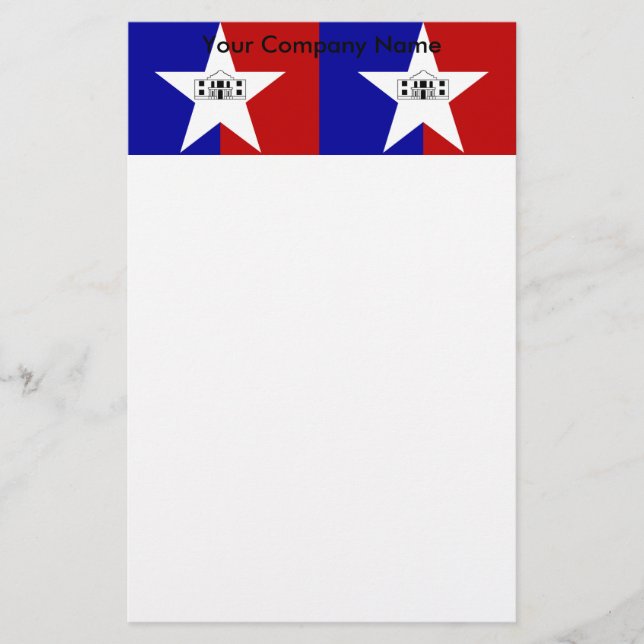 Papelería Estacionamiento con bandera de la ciudad de San An (Anverso)