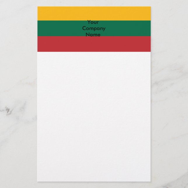 Papelería Estacionamiento con bandera de Lituania (Anverso)