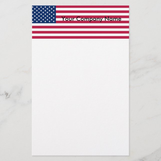 Papelería Estacionamiento con bandera de los Estados Unidos  (Anverso)