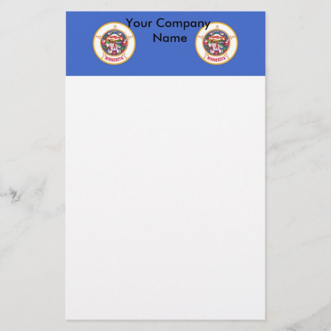 Papelería Estacionamiento con bandera de Minnesota (Anverso)