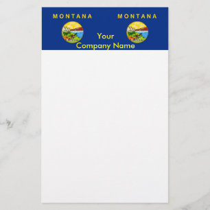 Papelería Estacionamiento con bandera de Montana