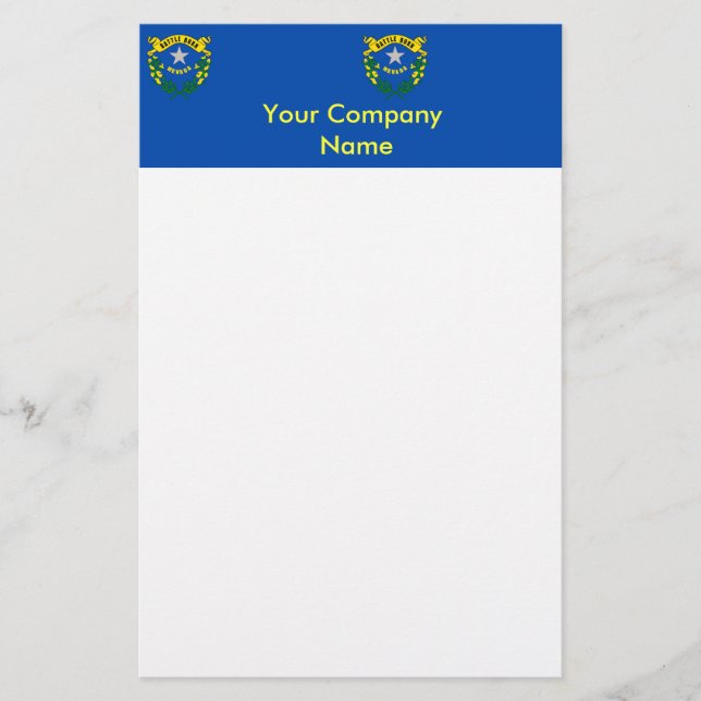 Papelería Estacionamiento con bandera de Nevada (Anverso)