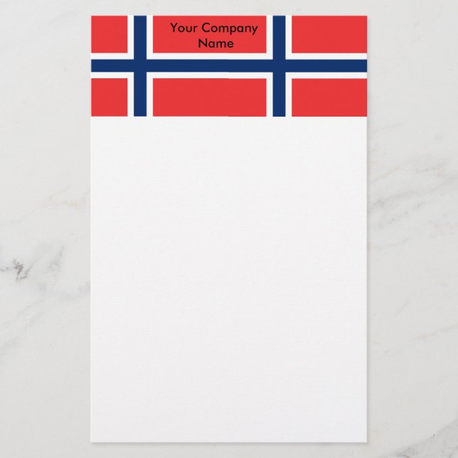Papelería Estacionamiento con bandera de Noruega (Anverso)
