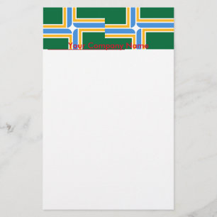 Papelería Estacionamiento con bandera de Portland, Oregón