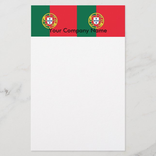 Papelería Estacionamiento con bandera de Portugal (Anverso)