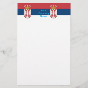 Papelería Estacionamiento con bandera de Serbia