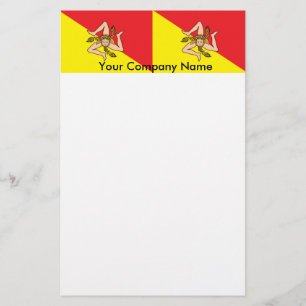 Papelería Estacionamiento con bandera de Sicilia, Italia