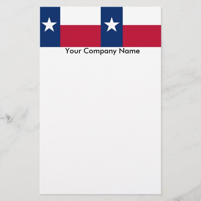 Papelería Estacionamiento con bandera de Texas